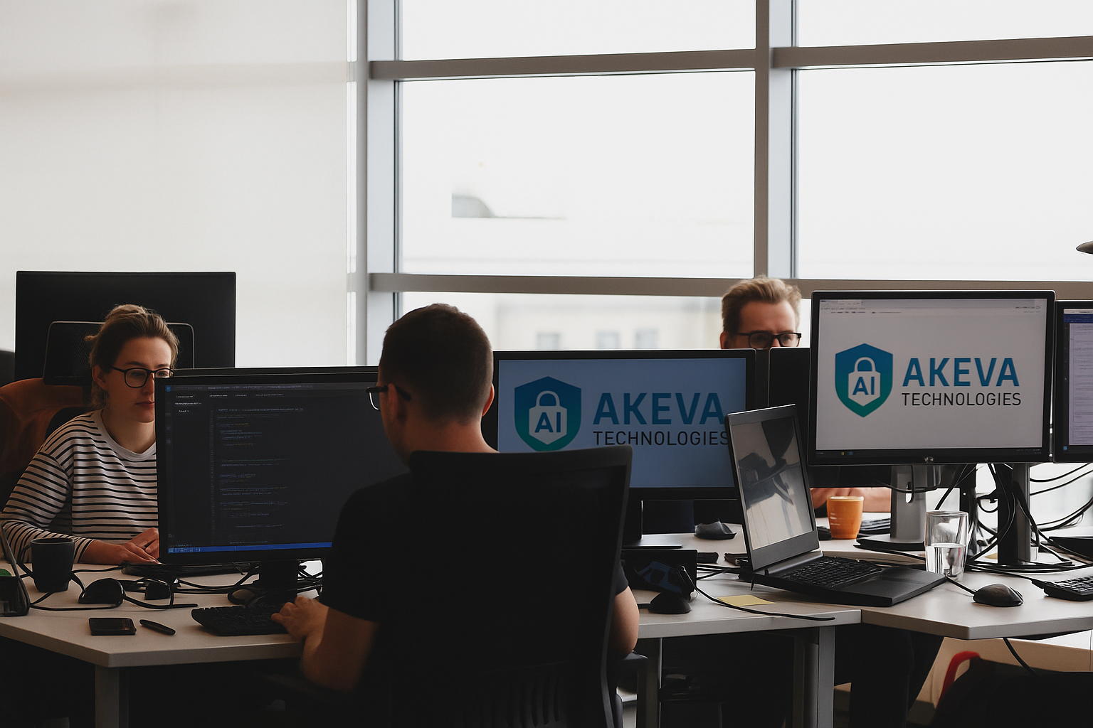 Akeva Technologies cybersecurity professionals collaborating on security solutions